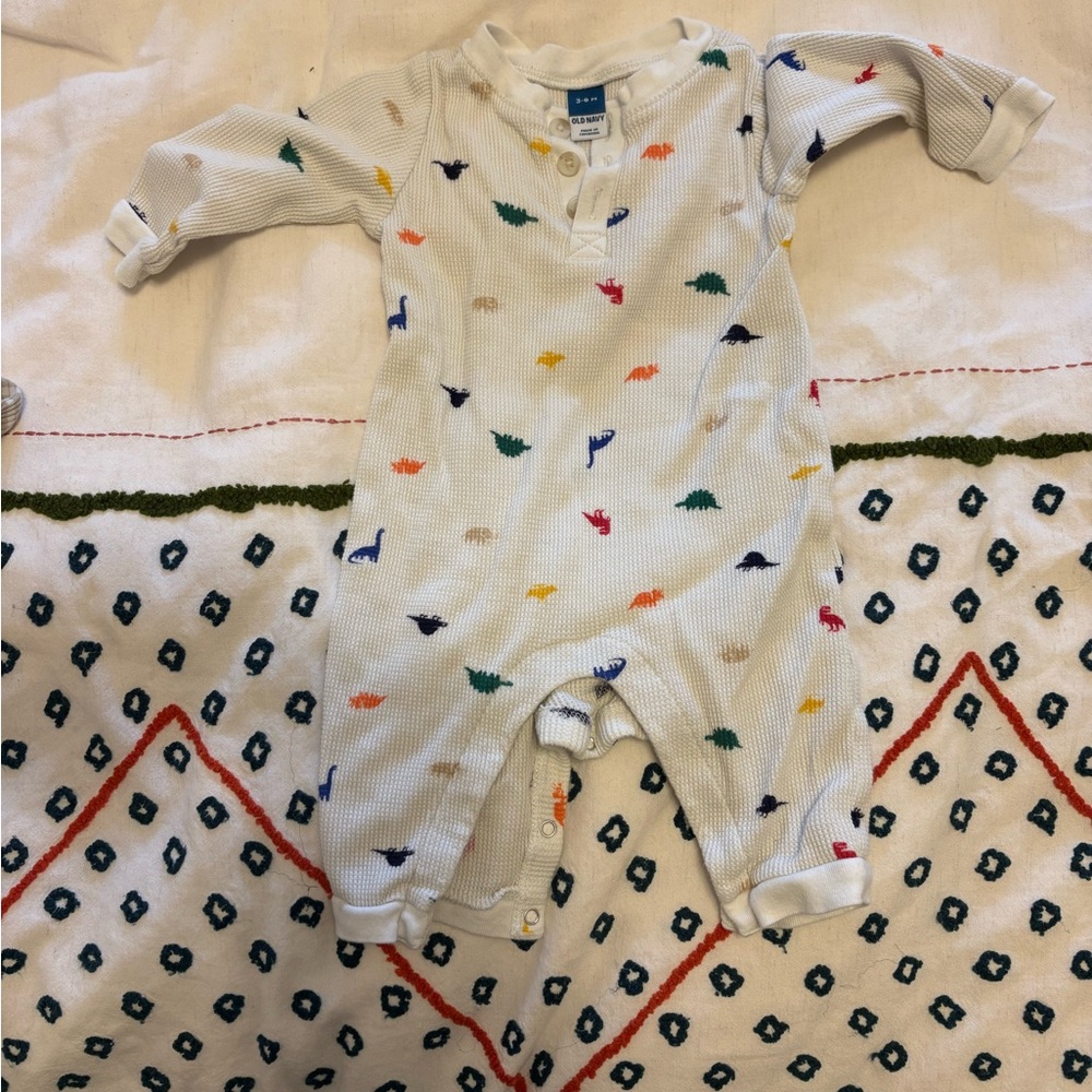 GAP White and Red Footies One Piece